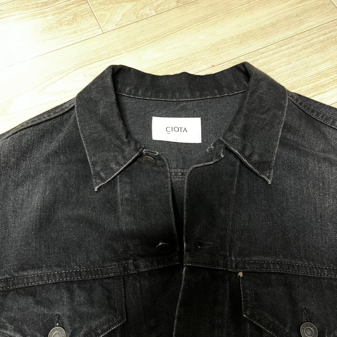 시오타 3세대 데님 자켓 블랙 44 상품이미지2