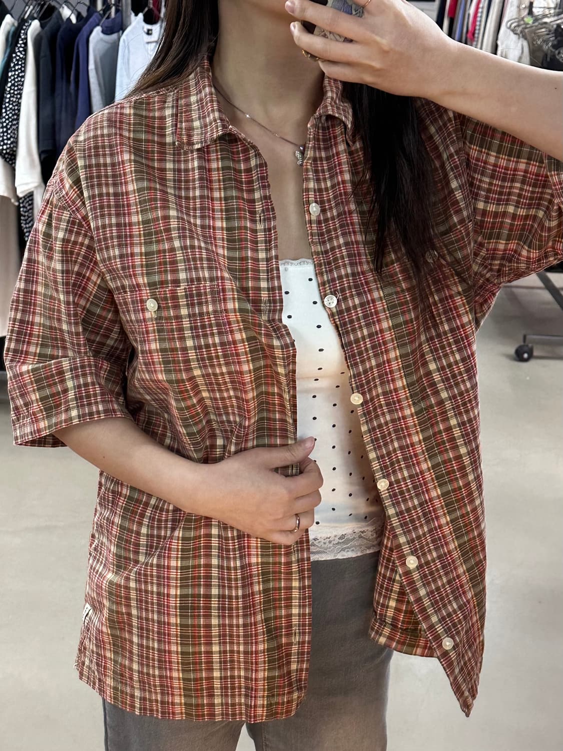 폴로 진스 체크반팔셔츠 상품이미지1