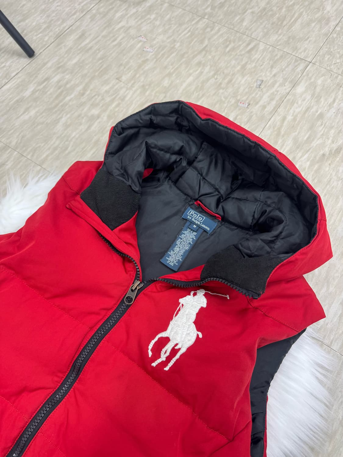 폴로 빅포니 빈티지레드 조끼 상품이미지1