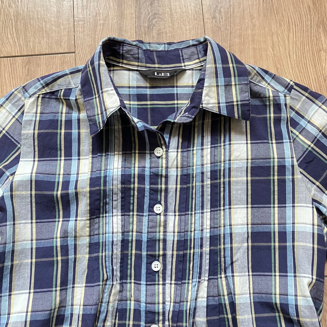 모리걸 하구미 7부 체크 셔츠 상품이미지1