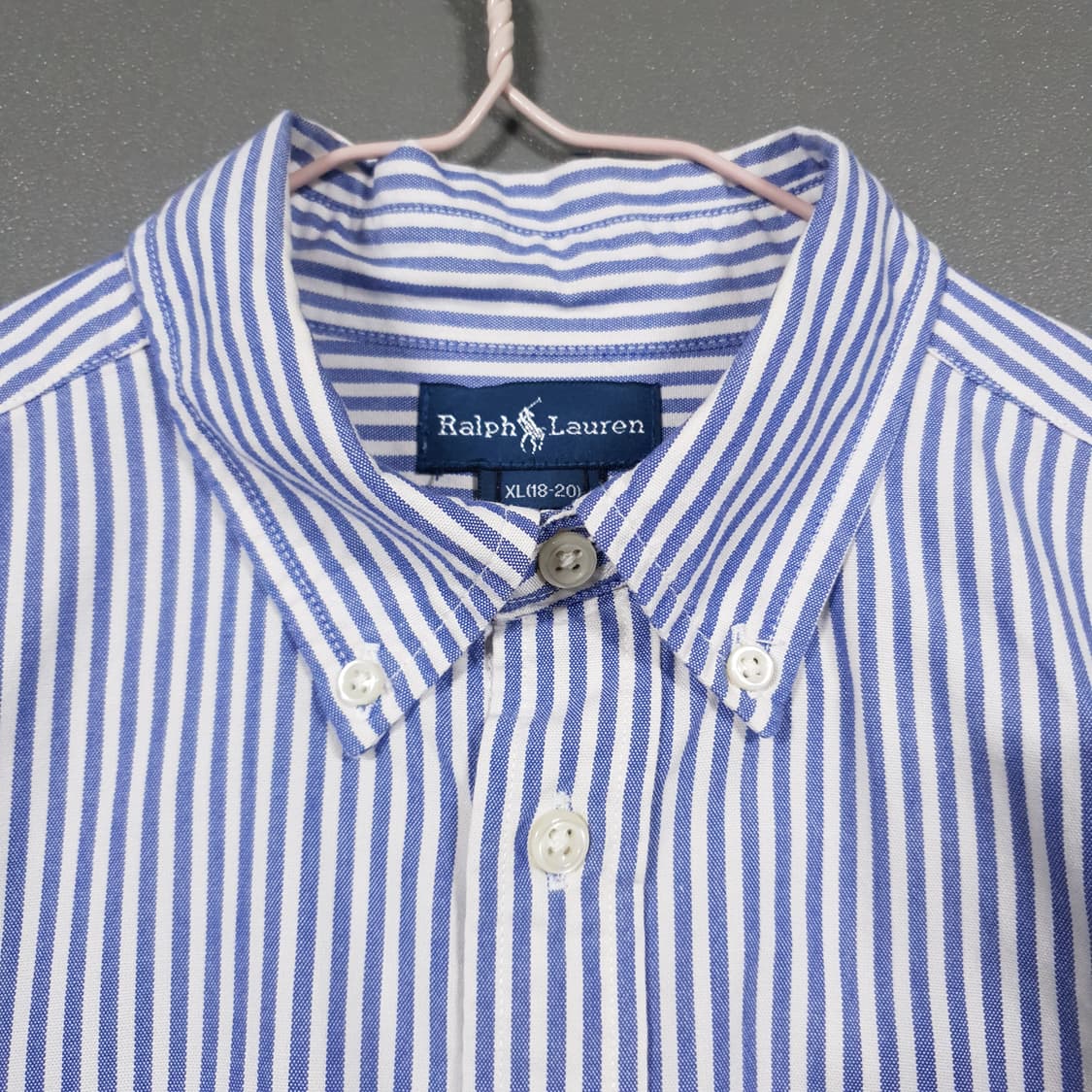실측 L) 폴로 랄프로렌 멀티 포니 버튼다운 스트라이프 옥스포드 셔츠 상품이미지5