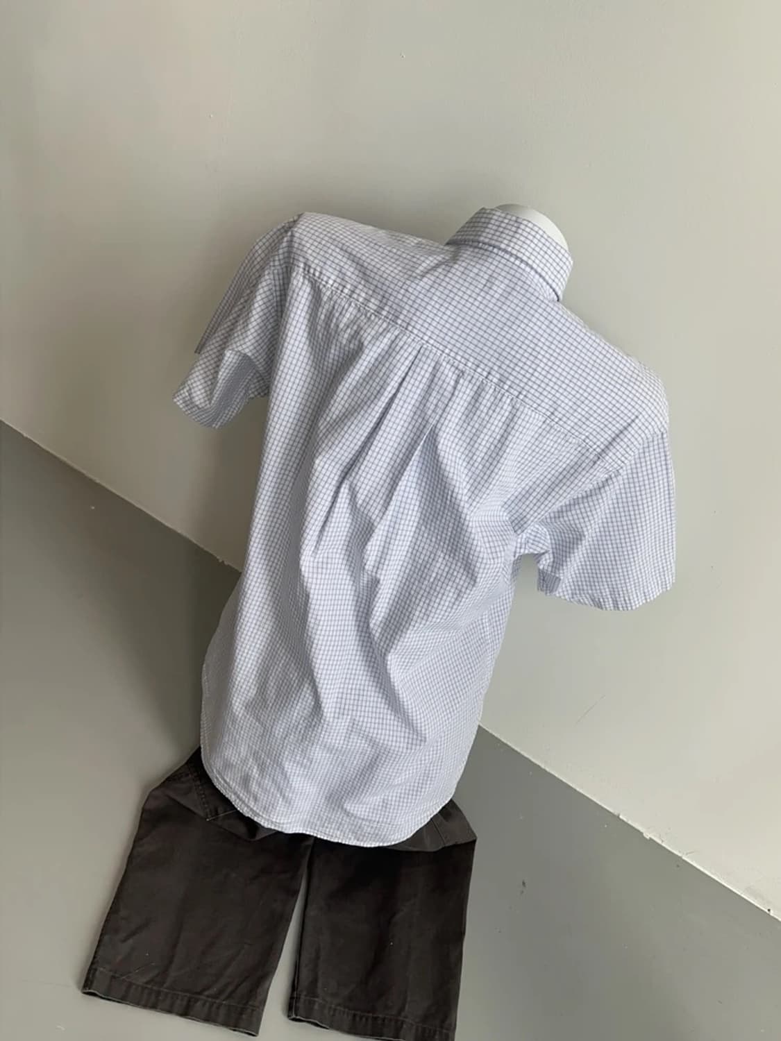 노티카 체크 화이트 셔츠 상품이미지2