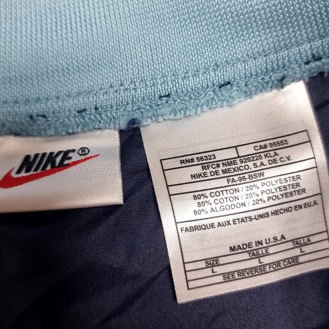 미제 USA  나이키 V넥 바람막이 웜업 네이비(L) 상품이미지5