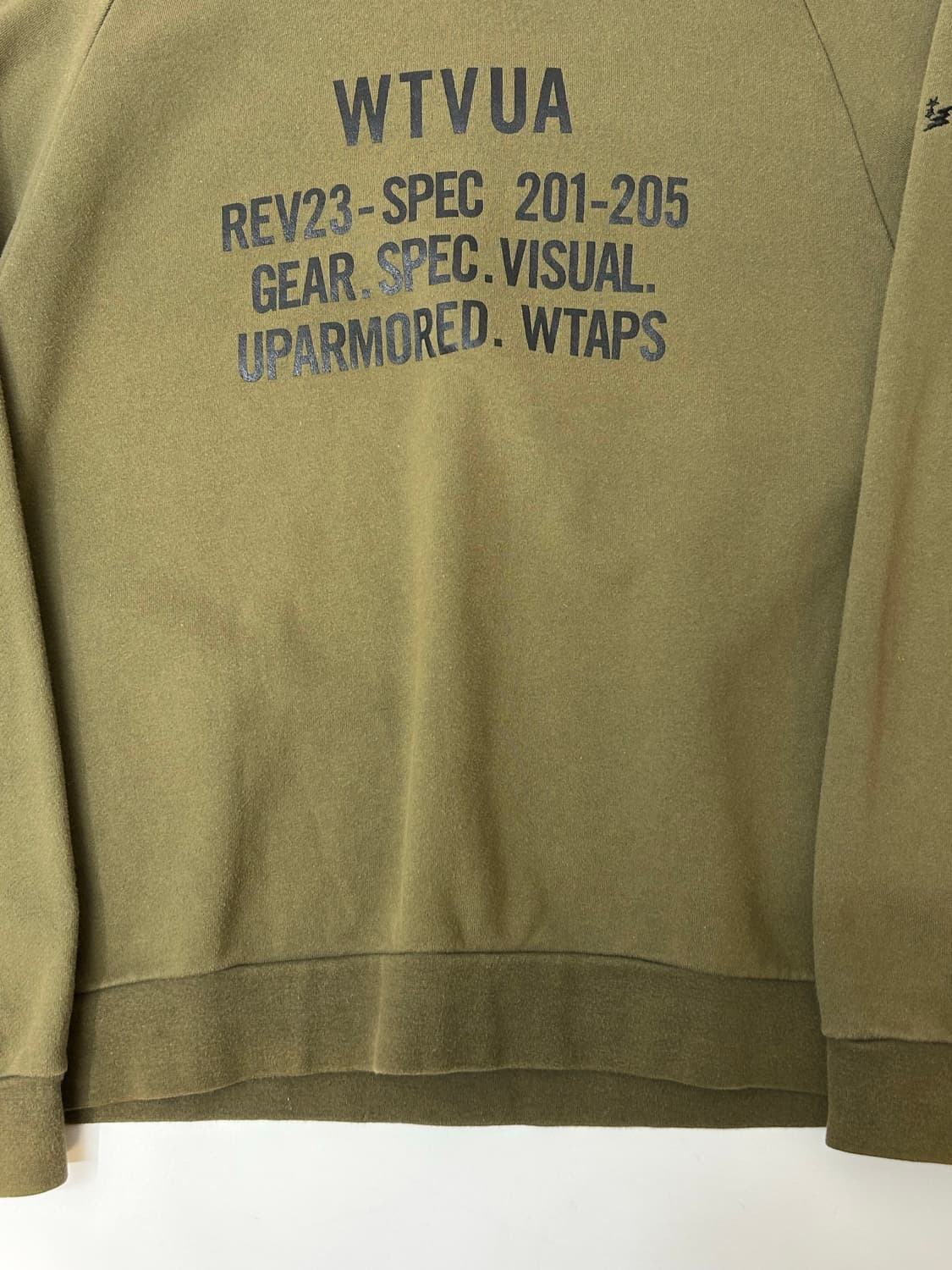 Wtaps 더블 탭스 크루넥 카키 스웻 셔츠  상품이미지5