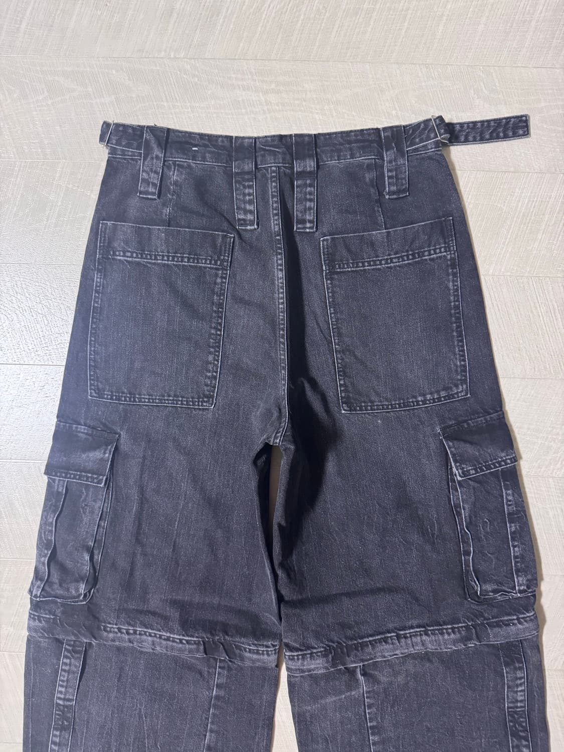 자라 디테처블 데님 팬츠 블랙 30 상품이미지4