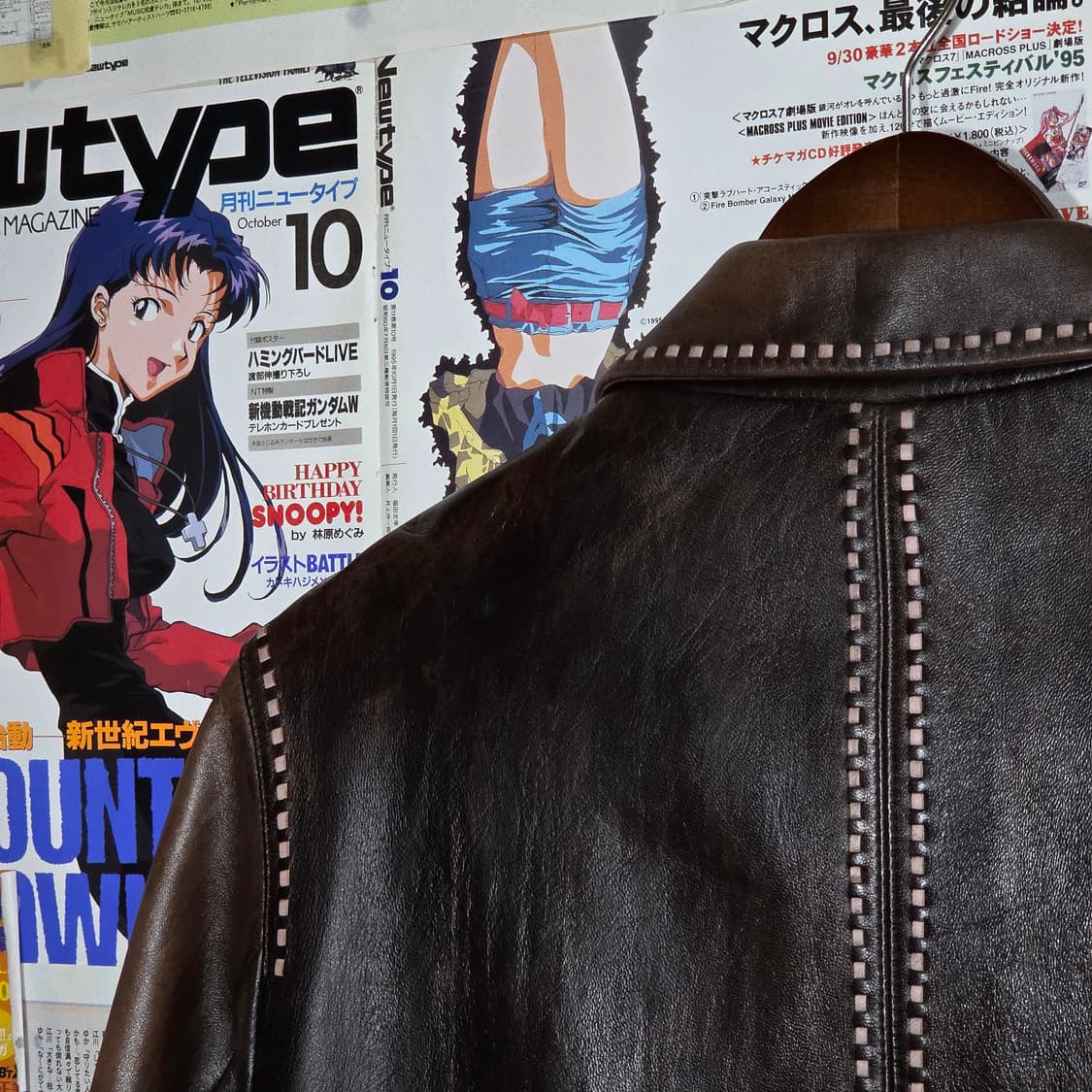 빈티지 브라운 핑크 스티치 웨스턴 양가죽 자켓 상품이미지7