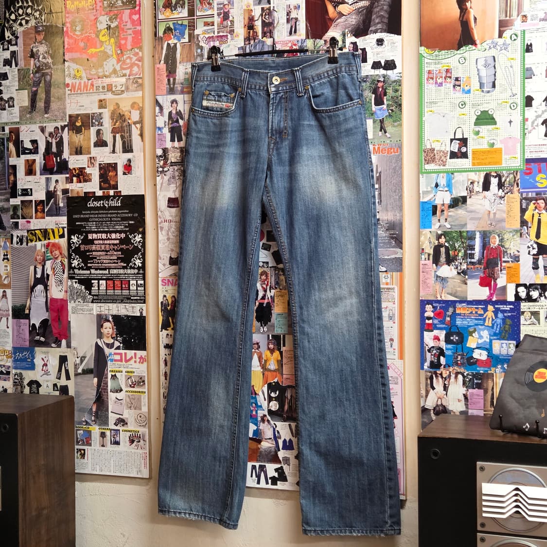 디젤 연청 세미 부츠컷 팬츠 상품이미지6