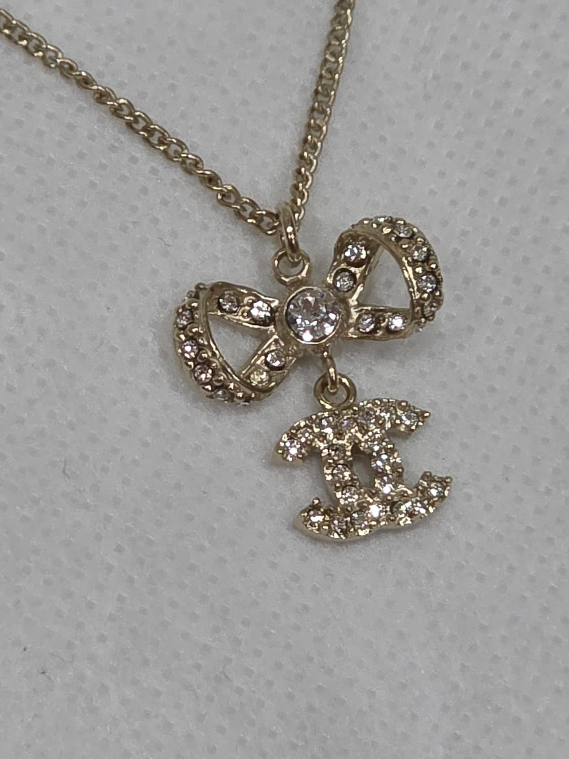 샤넬 라인스톤 리본목걸이 상품이미지5