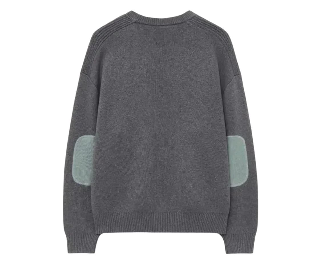 (XL) 더니트컴퍼니X스토커즈 앨보우패치 니트 그레이 상품이미지1