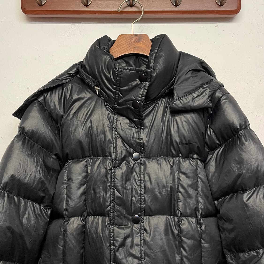 나이키 (우먼) 바둑판 덕 다운 숏 패딩    상품이미지3