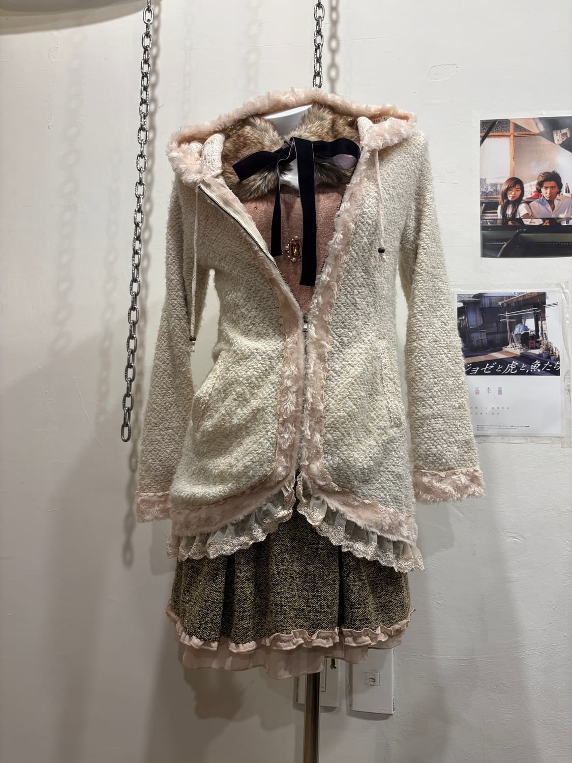 axes femme 엑시즈팜 진주 핑크 원피스 러블리 갸루  상품이미지7