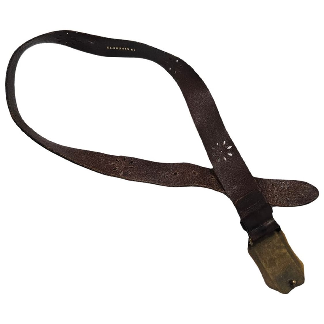 University Columbia 빈티지 가죽 큐빅 벨트 상품이미지2