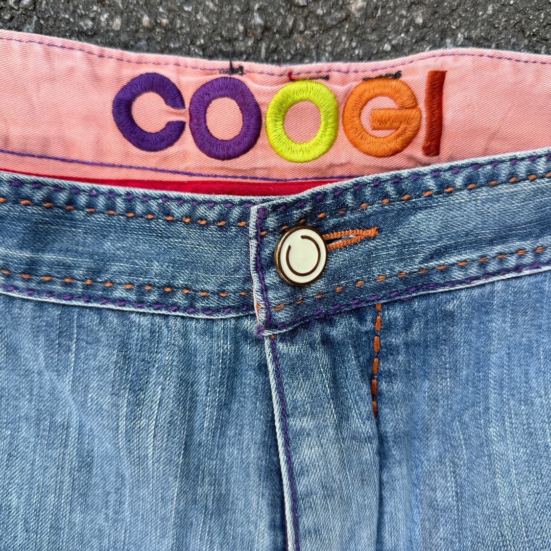 쿠지 코알라 자수 데님팬츠 (허리 50인치) 상품이미지4