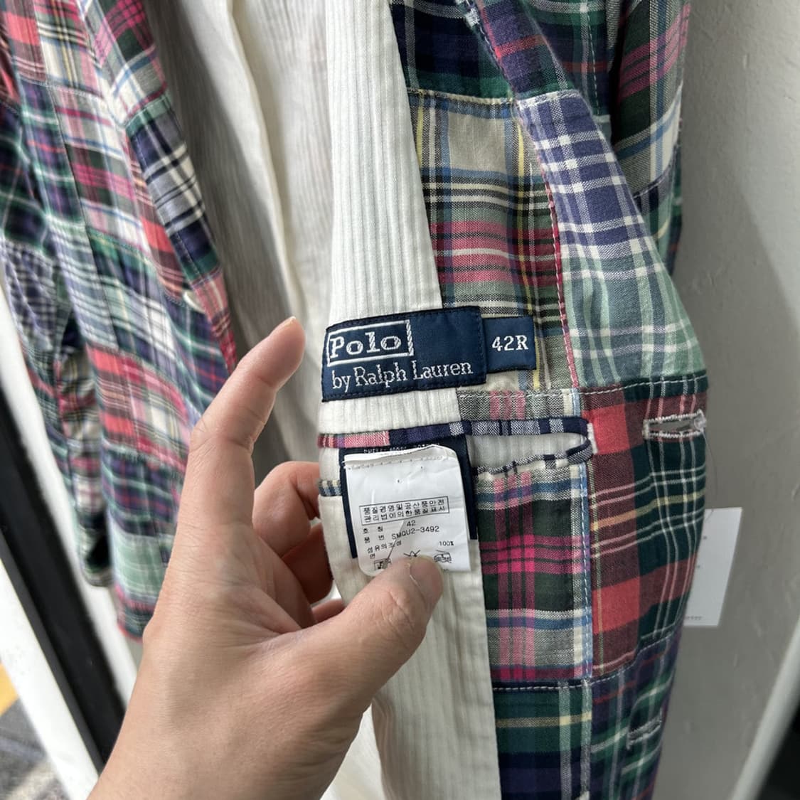 16491 - 폴로 랄프로렌 패치워크 마드라스 자켓 (42R) 상품이미지4