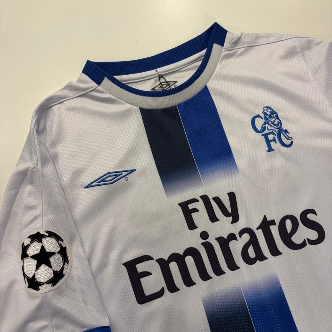 [2XL] 엄브로 03-05 첼시 FC 화이트 유니폼 반팔 D396 상품이미지3