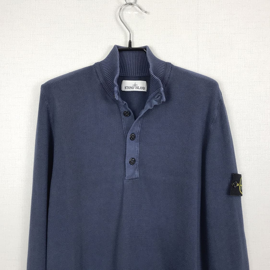 스톤아일랜드 반집업 코튼 면 니트 남성M 상품이미지2