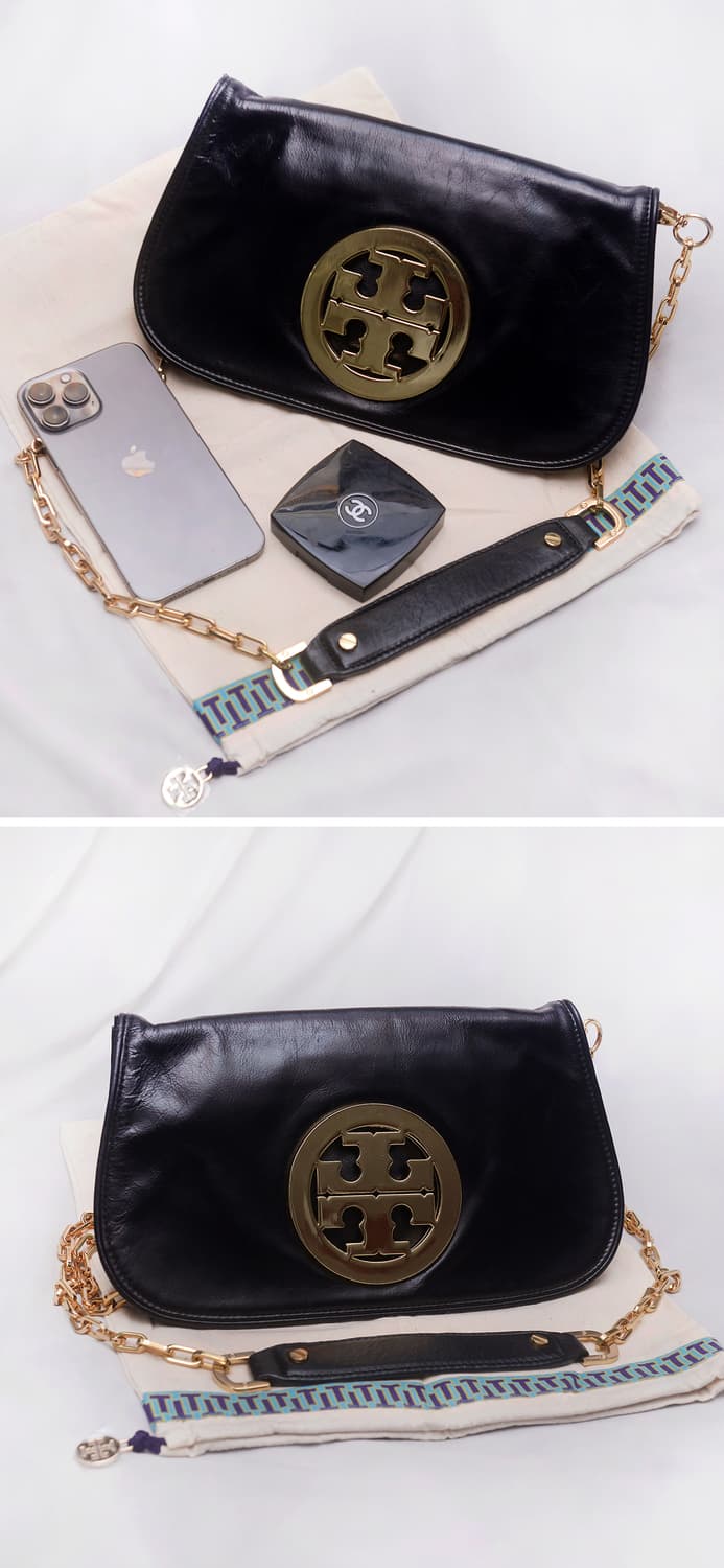 토리버치 레바 금장 빅로고 복스레더 WOC 체인 크로스백 (클러치) 상품이미지2