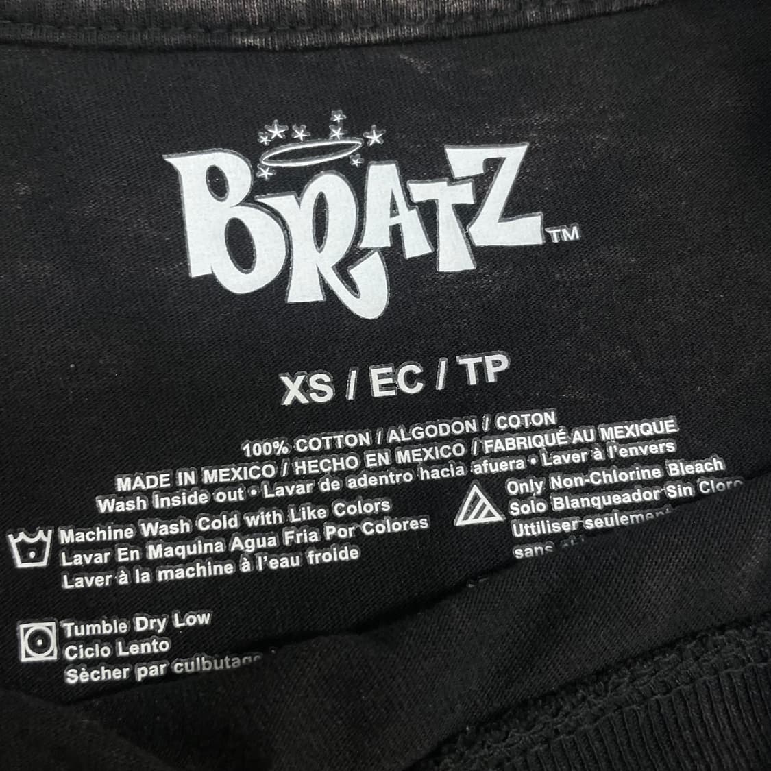 브랫츠(Bratz) 그래픽 반팔티 블랙 상품이미지3