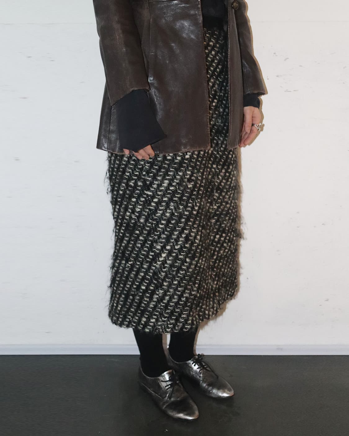 꼼데가르송 90s 트위드 미디 스커트 상품이미지2