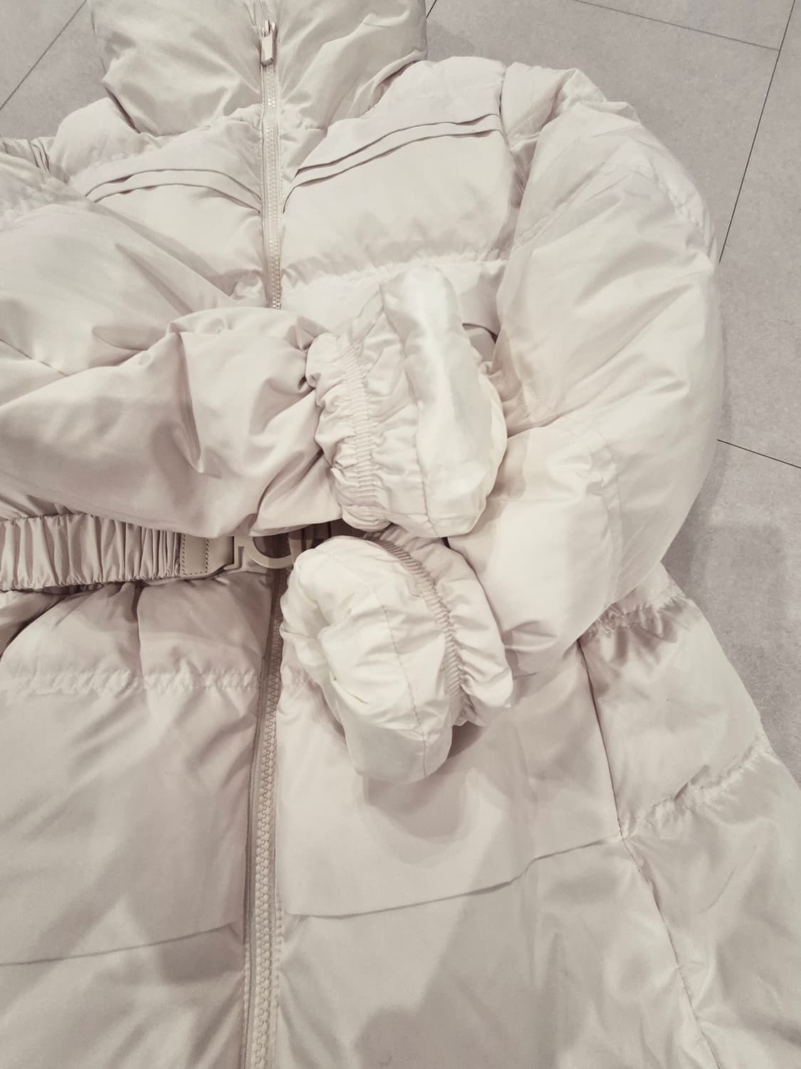 에고이스트 하이넥 벨티드구스다운 숏패딩 상품이미지9