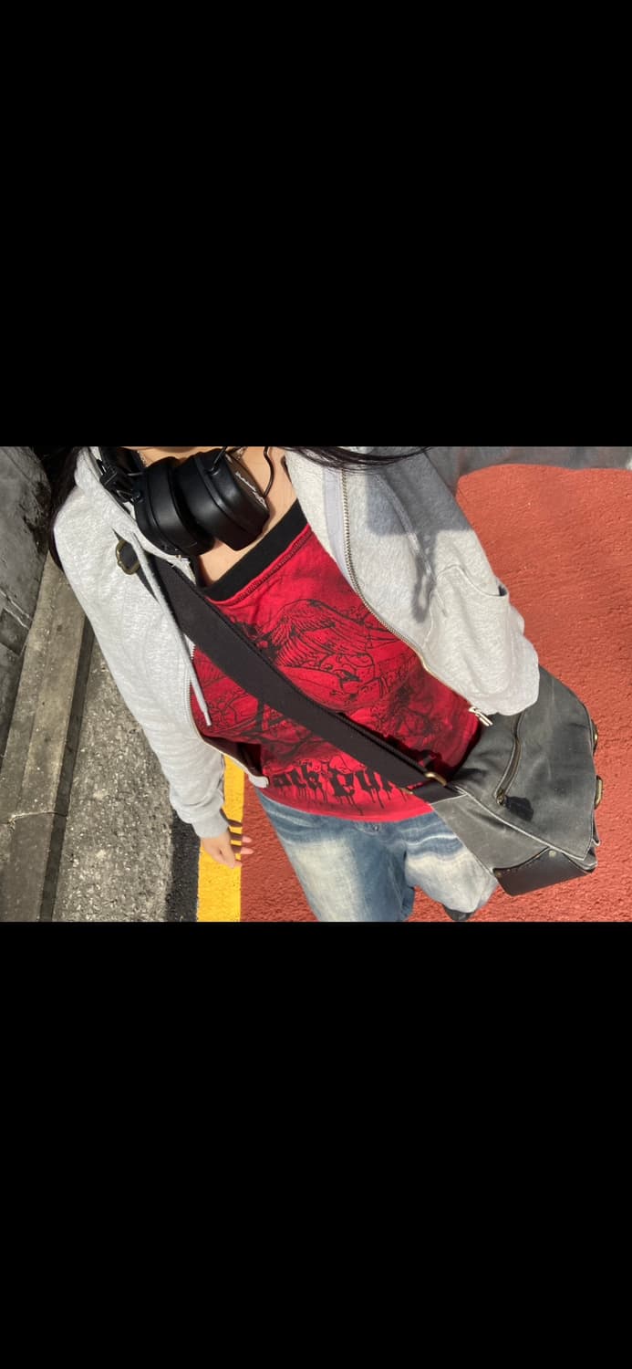 ARGONQUINS 고딕 하드펑크 y2k 원숄더 롱슬리브 상품이미지2