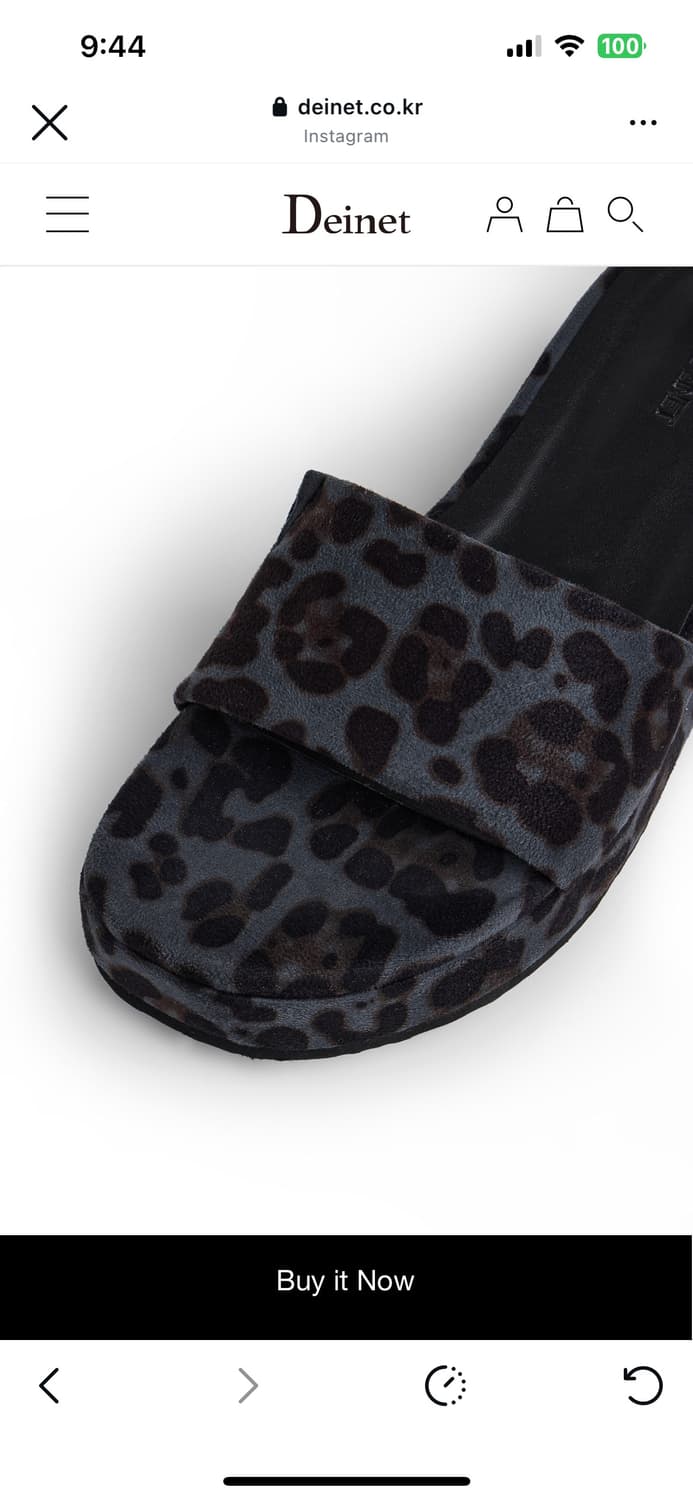 다이닛 DEINET SLIPPER IN NAVY LEOPARD 상품이미지4