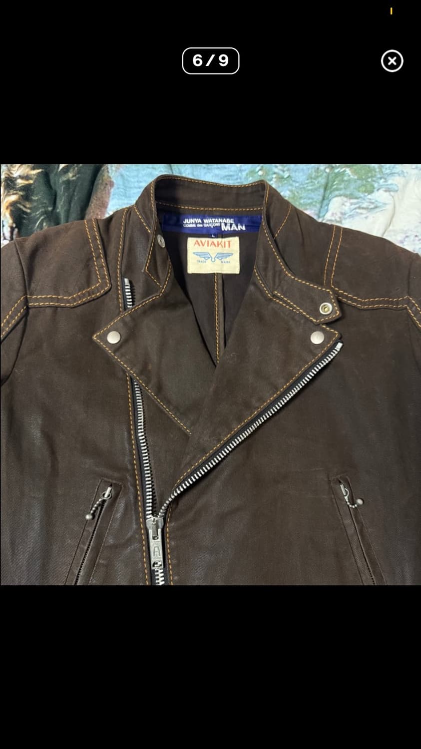 [L]준야와타나베×루이스레더 03AW 브라운 몰 4 스킷 라이더 자켓 상품이미지6