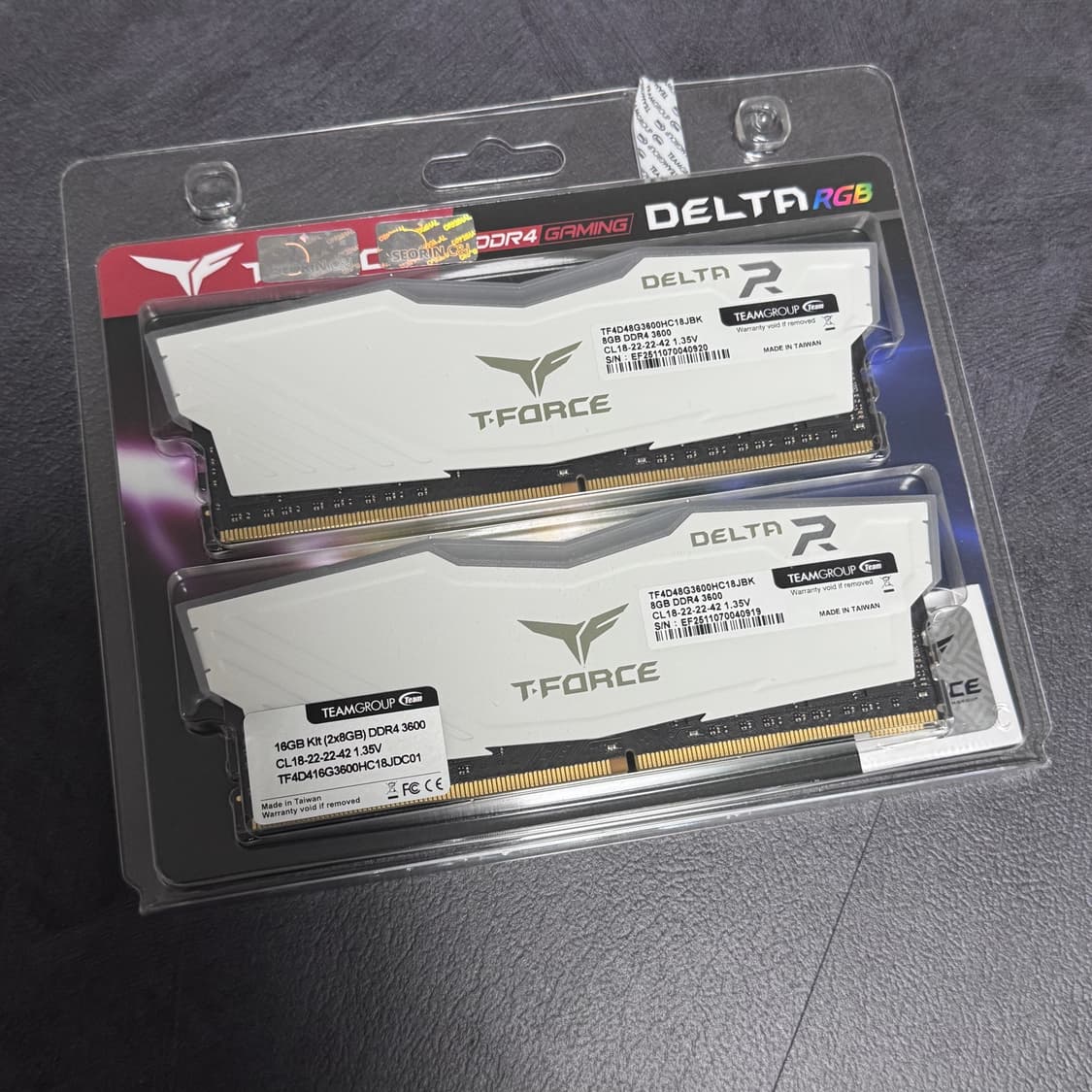 팀그룹 t-force ddr4 3600 cl18 16G 상품이미지1