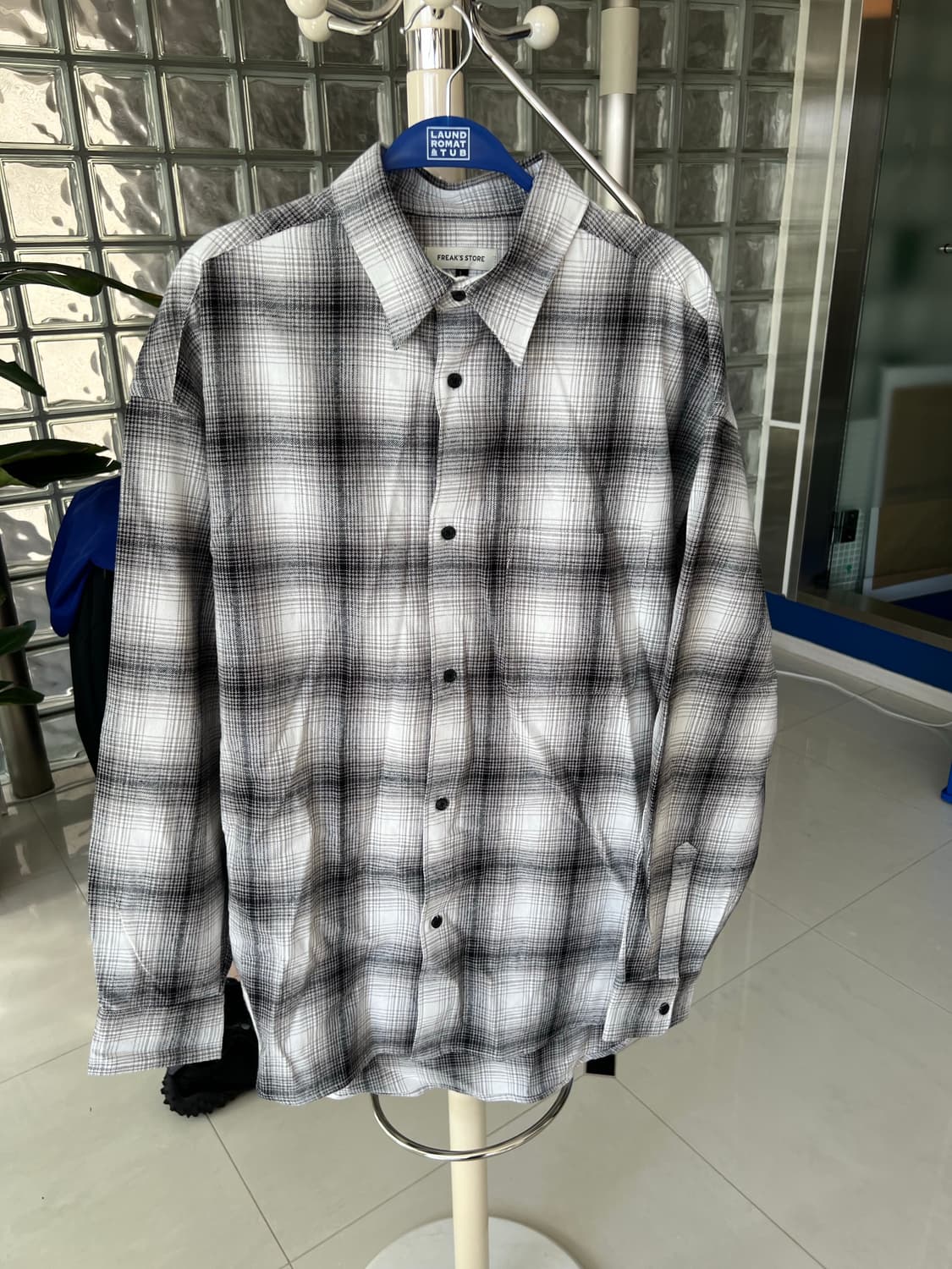 프릭스스토어 FREAKS STORE 릴랙스핏 체크 셔츠 상품이미지1