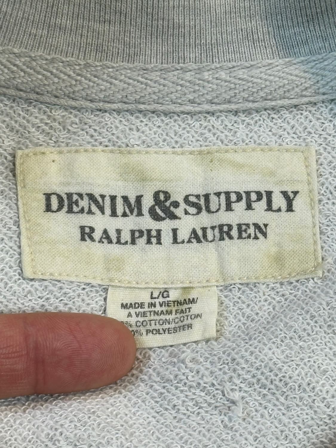 희귀) 데님앤서플라이 랄프로렌 밀리터리 코튼 집업 자켓 그레이 상품이미지5