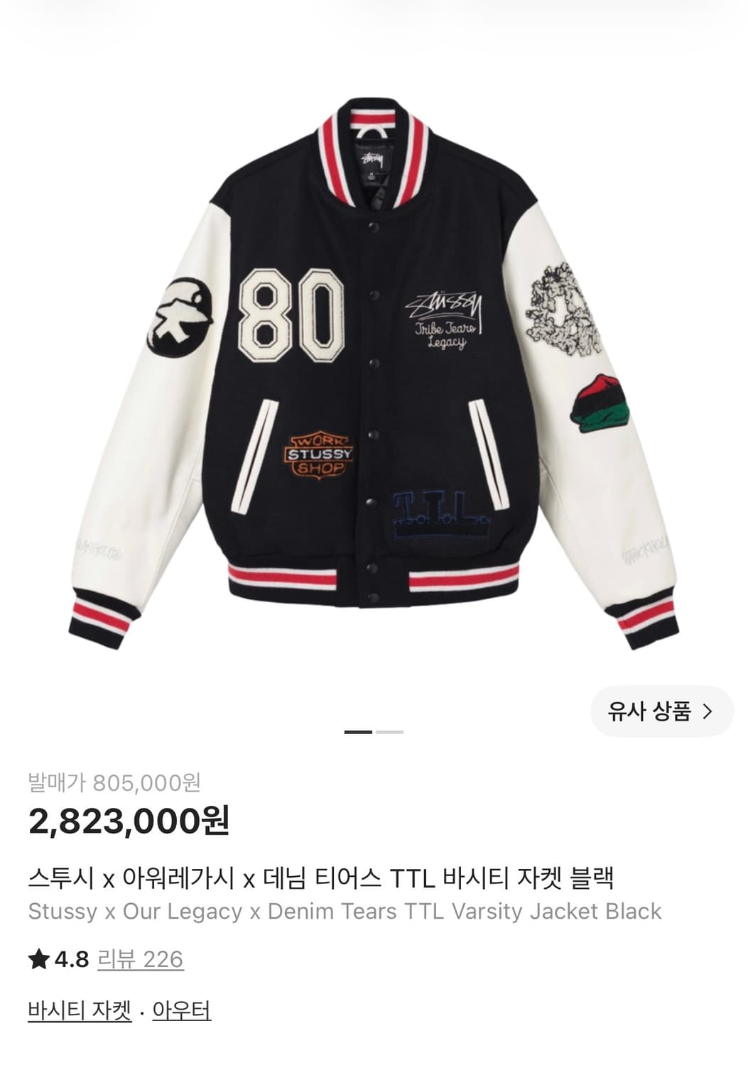 스투시 아워레가시 데님티어스 TTL 바시티 상품이미지1