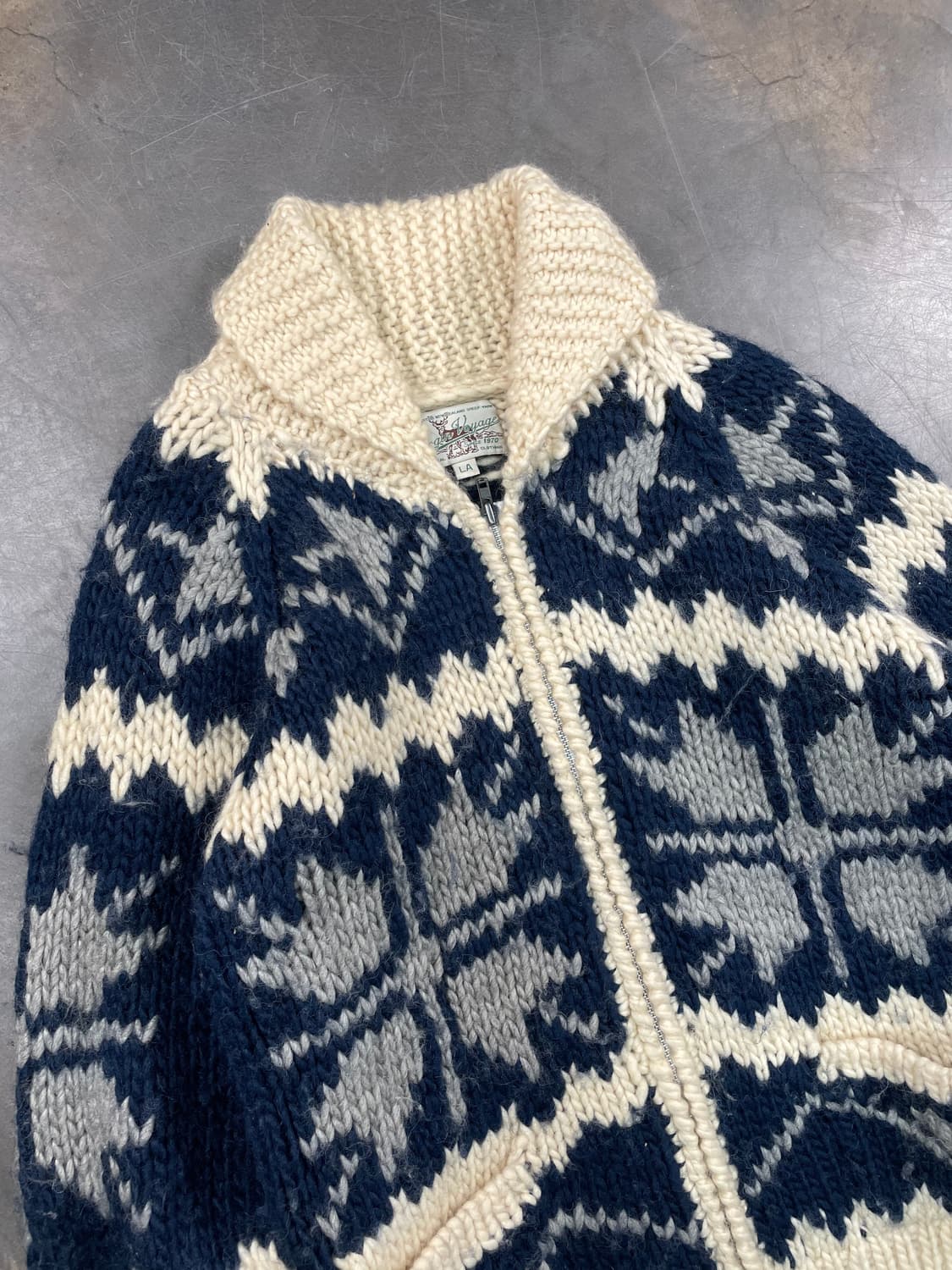 빈티지 코위찬 니트집업 상품이미지2