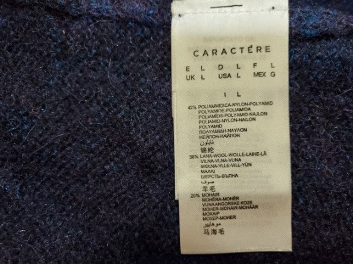 이태리 CARACTERE 플라워 네이비믹스 L 울가디건 새상품
 상품이미지9