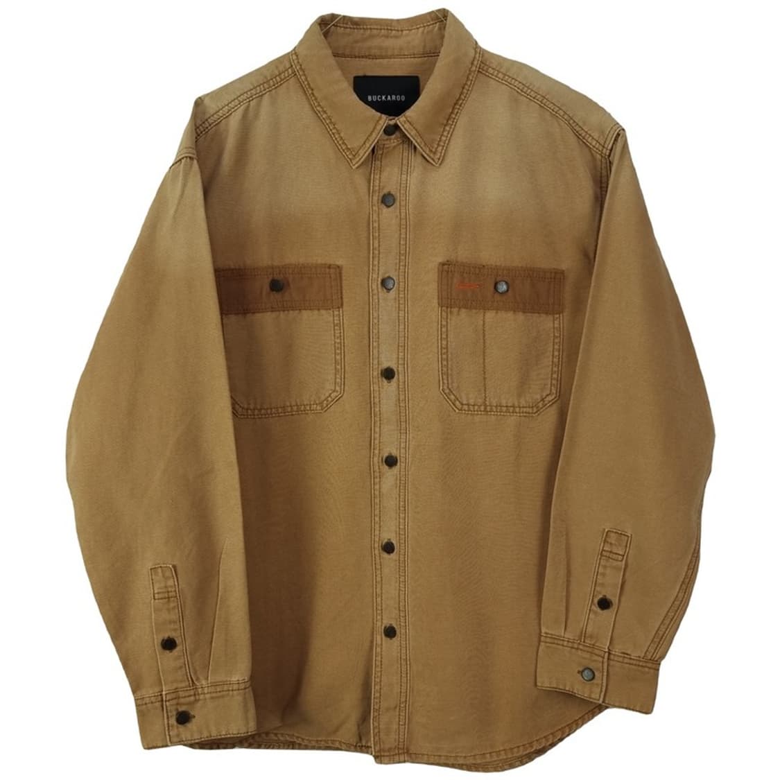 버커루 빈티지 가공 투포켓 워크 셔츠 베이지 M18916 상품이미지2