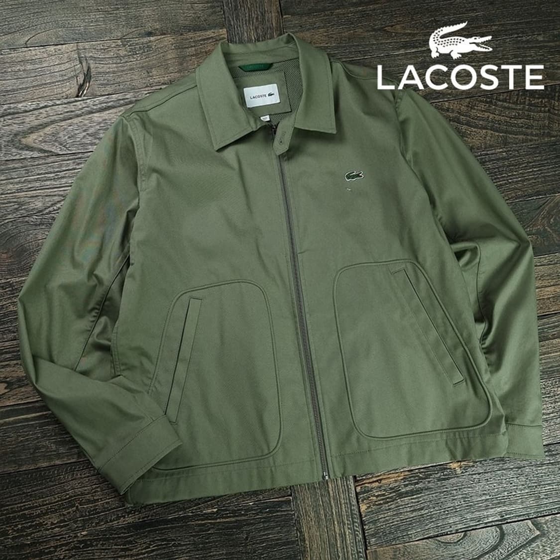 [라코스테] 신형 로고 패치 블루종 자켓 카키 M19788 상품이미지1