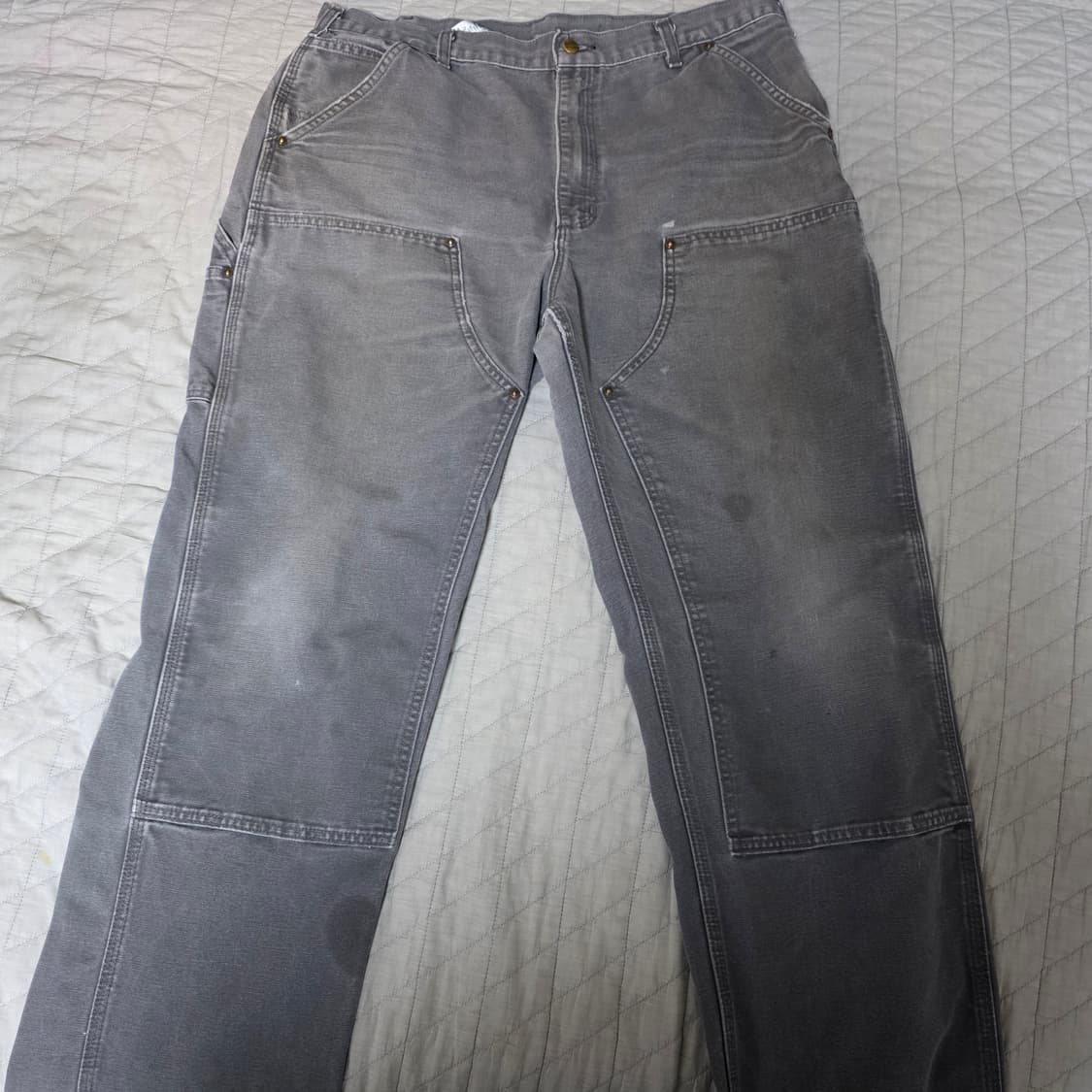[38X34] 빈티지 칼하트 더블니 B136 GVL 오일 팬츠 G-4 상품이미지1