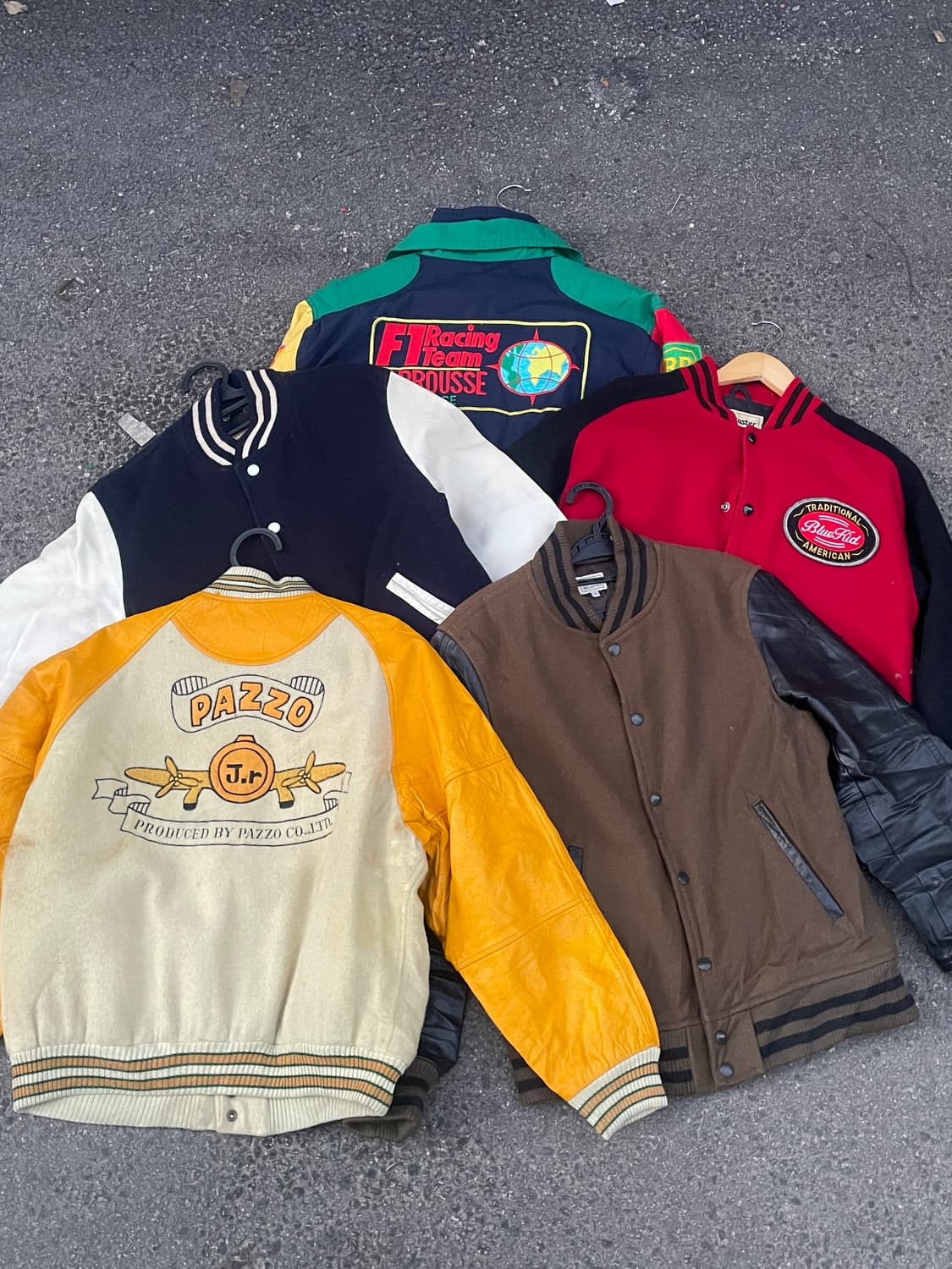 90s 일본빈티지 Stadium 레더 올드스쿨 울 바시티 스타디움 자켓 상품이미지5