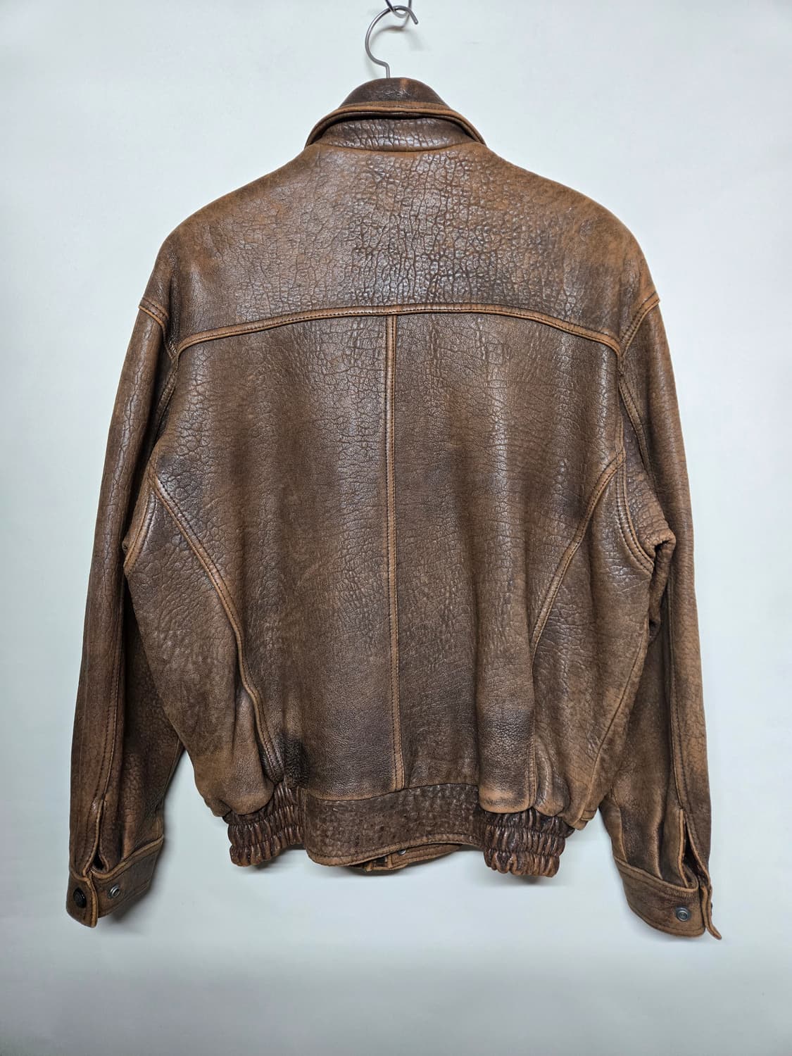 Men's Robo 로보 램브킨 양가죽 봄버 블루종 자켓 L 상품이미지2