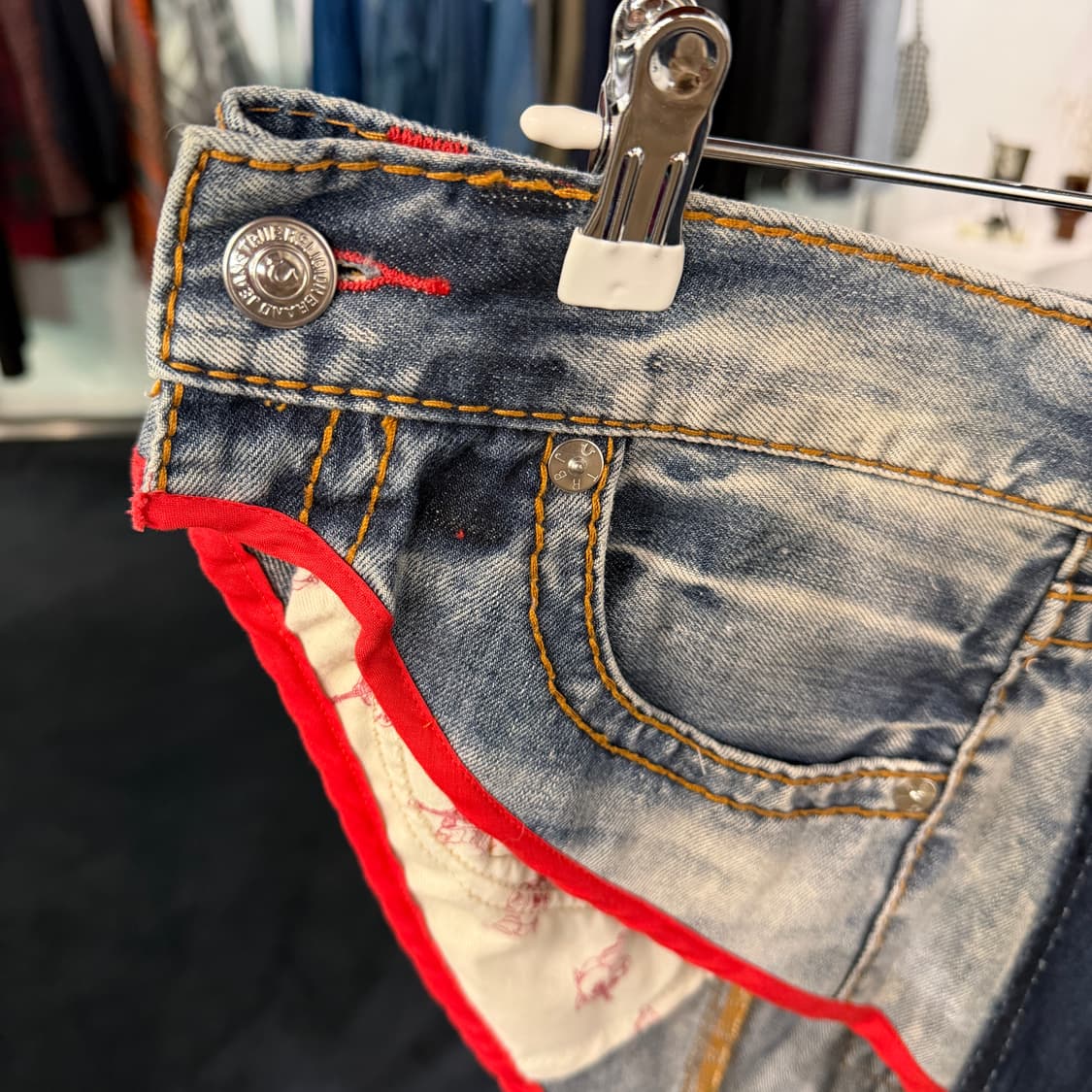 [33] 리메이크 커스텀 트루 릴리전 데님 스커트 상품이미지3