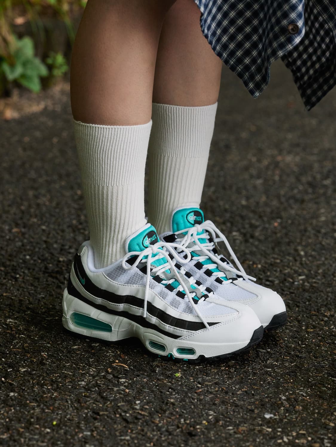 [255]나이키 에어맥스95 OG 화이트 앤 블랙 에메랄드 상품이미지4