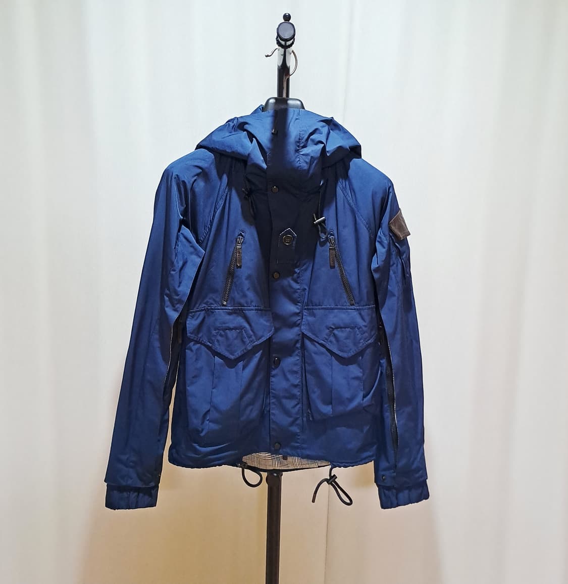 (택포) 시스템옴므 가죽 배색 하이넥 후드 자켓 95 A939 상품이미지1