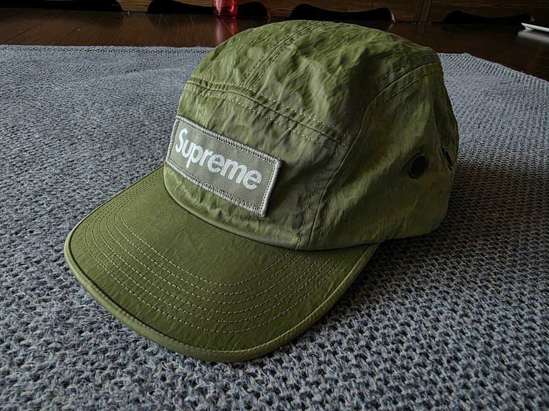 슈프림 캠프캡 FW17 H13 워시드 나일론 캠프캡 올리브 상품이미지1
