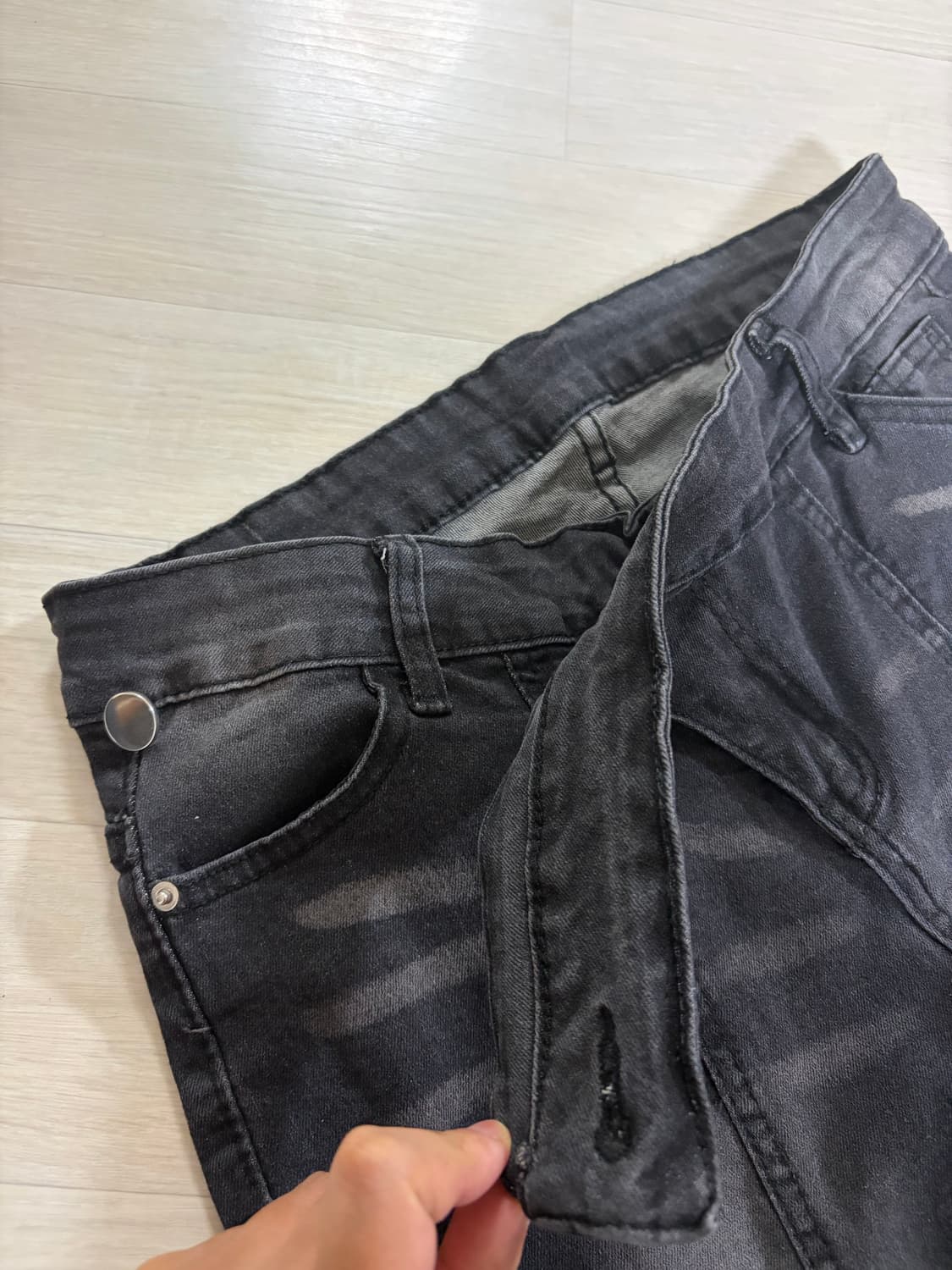 Y2k 워싱 부츠컷 데님 청바지 상품이미지2