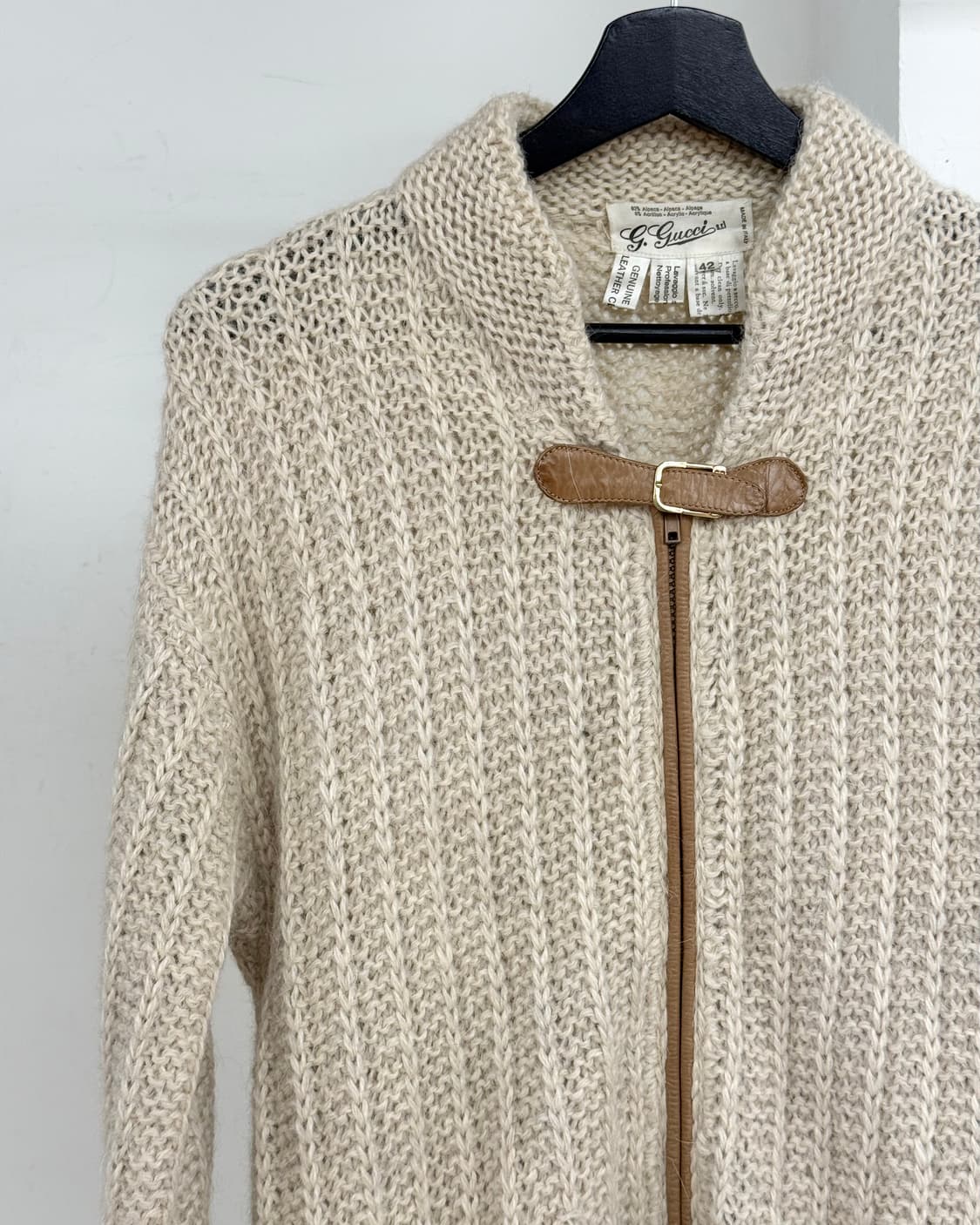 구찌 크림 토글 클로저 니트 롱자켓 상품이미지3