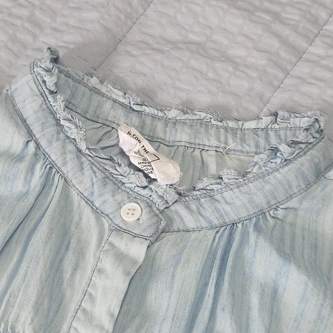 (마지막 할인) 빈티지 모리 소라색 블라우스 (치마 증정) 상품이미지3