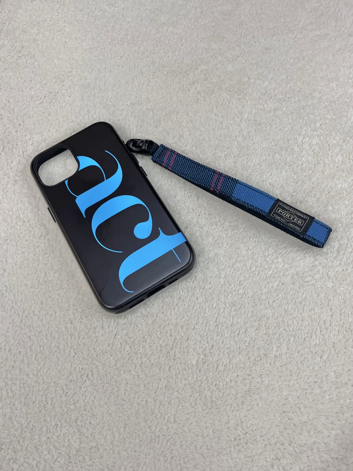 포터 핸드스트랩 블루 타탄체크 상품이미지5