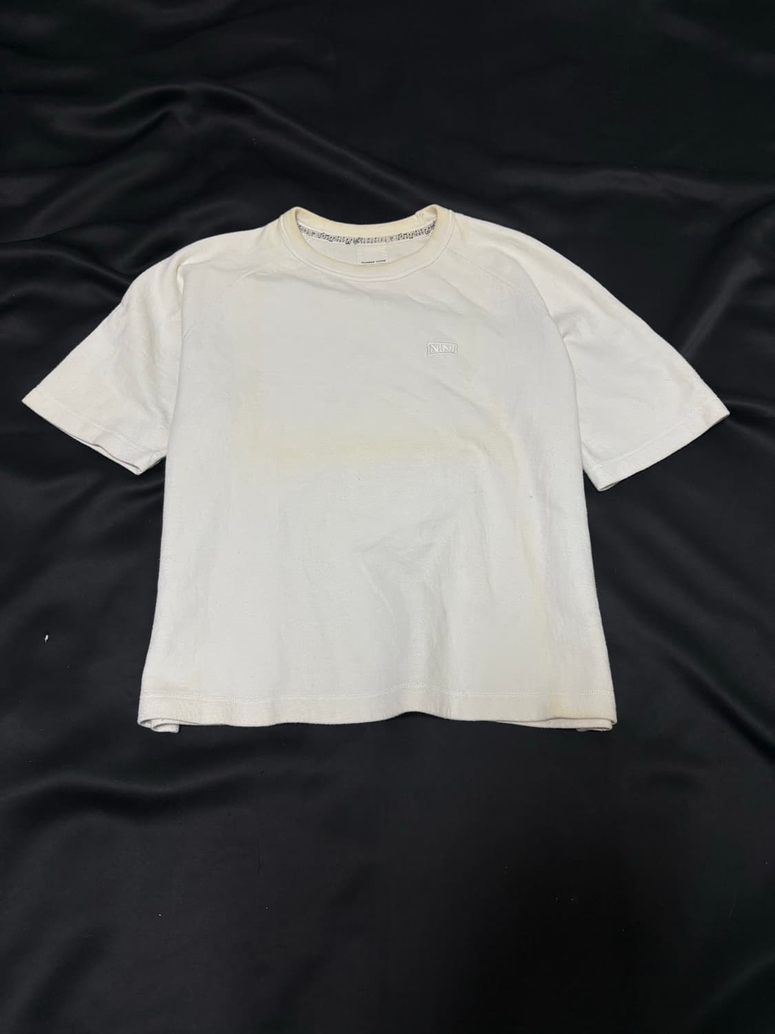 “Number (n)ine” Logo Print White Tee 상품이미지1