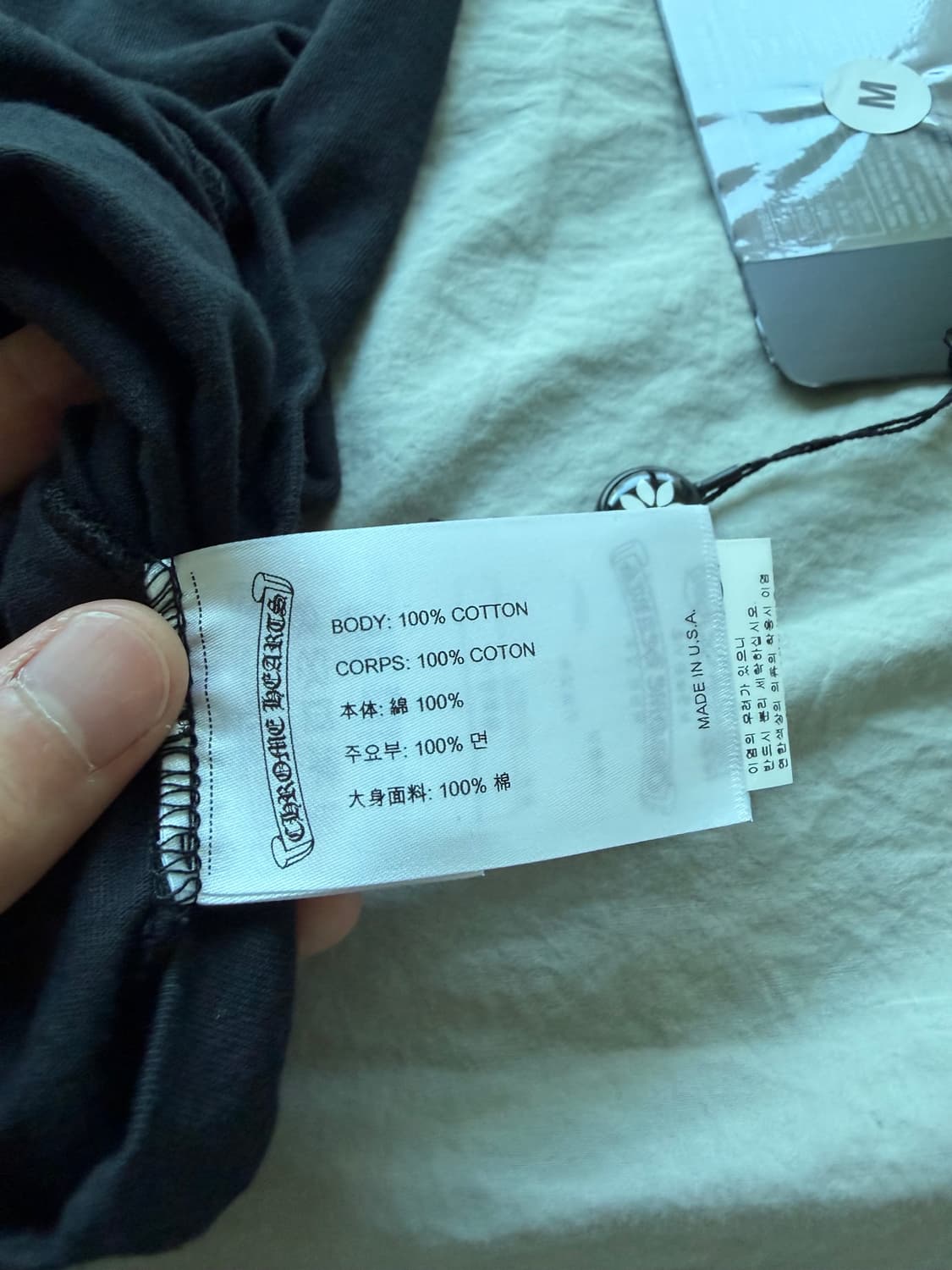 [M] 새상품 크롬하츠 세매터리 반팔 티셔츠 블랙 상품이미지5