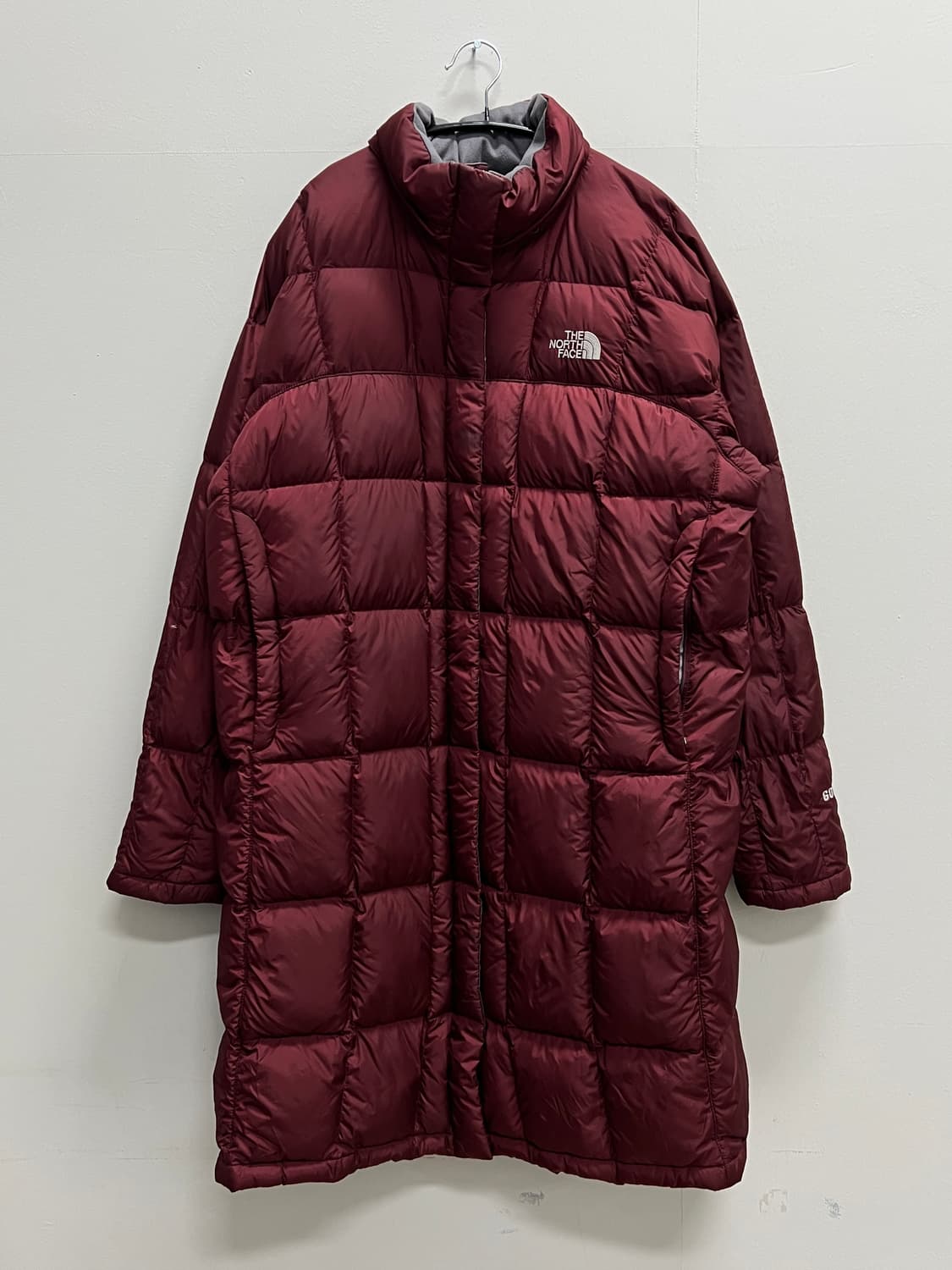 노스페이스 우먼스 구스다운 롱 패딩 자켓 버건디 상품이미지2