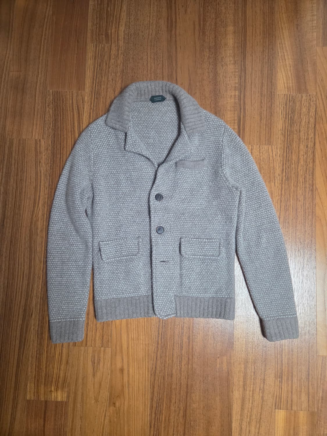 Zanone 베이지 알파카 카디건 상품이미지1